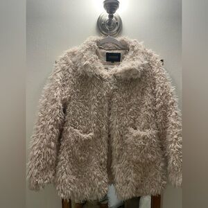 Penny lane cream fuzzy jacket size small hot